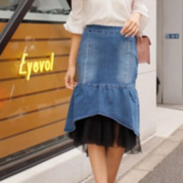 LIP SERVICE(リップサービス)のチュール付きマーメイドスカート♡未使用品 レディースのスカート(ひざ丈スカート)の商品写真