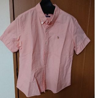 ポロラルフローレン(POLO RALPH LAUREN)の正規品 中古 ポロ ピンク 半袖ボタンダウンシャツ レディース17号(シャツ/ブラウス(半袖/袖なし))