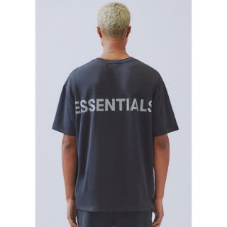 フィアオブゴッド(FEAR OF GOD)のfear of god  essentials Tシャツ　黒　L ブラック(Tシャツ/カットソー(半袖/袖なし))