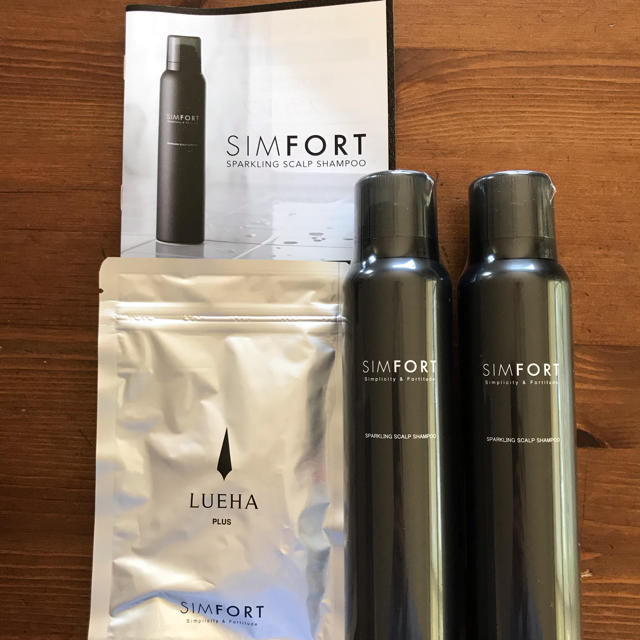 SIMFORT スパークリングスカルプシャンプー 150g２本+LUEHA