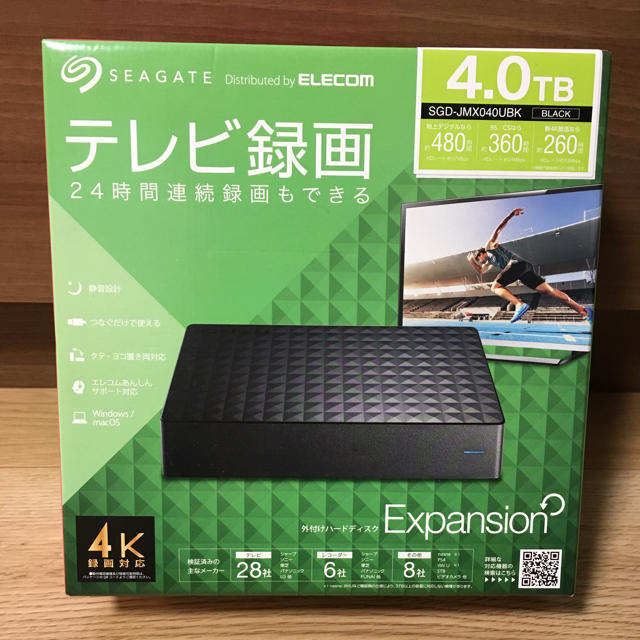 SGD-JMX040UBK Seagate USB3.1 外付けハードディスク