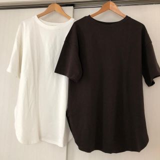 ジーユー(GU)の今季GU新品未使用ヘビーウェイト　オーバーサイズシルエットTシャツLサイズ2枚(Tシャツ(半袖/袖なし))