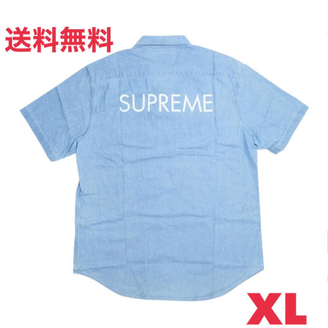 込 SUPREME Classic Logo Denim Shirt XL