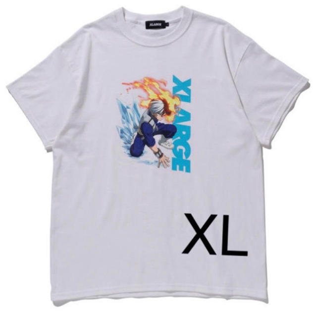 XLARGE(エクストララージ)の早い者勝ち！即完売モデル！格安！ヒロアカ　エクストララージ　コラボ　轟焦凍　XL メンズのトップス(Tシャツ/カットソー(半袖/袖なし))の商品写真