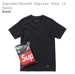 シュプリーム(Supreme)のSupreme Hanes ブラック　Sサイズ　3枚セット(Tシャツ/カットソー(半袖/袖なし))