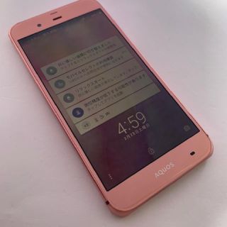 アクオス(AQUOS)の美品☆SoftBank 506SH ピンク☆AK05-017(スマートフォン本体)