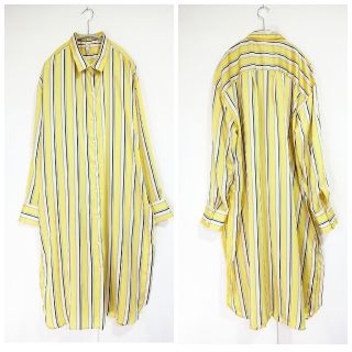 ザラ(ZARA)のZARA trf *深スリット  シャツワンピース*(ひざ丈ワンピース)