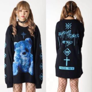 ミルクボーイ くま メンズのTシャツ・カットソー(長袖)の通販 34点 同時購入品 ラス1❤新品未使用♡トラバストーキョー♡フロントクマVネックビッグTシャツ♡白 Tシャツ/カットソー(半袖/袖なし)