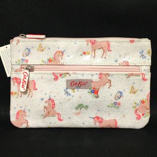 キャスキッドソン(Cath Kidston)のユニコーン　ダブルファスナー　ポーチ(ポーチ)