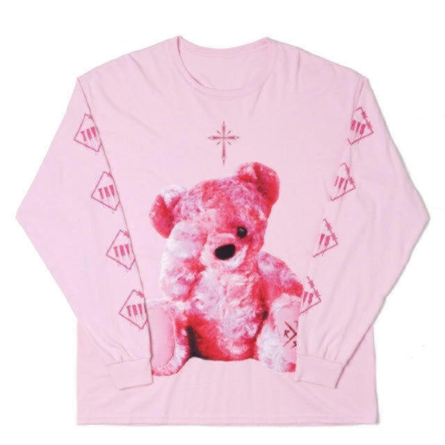 MILKBOY(ミルクボーイ)のTRAVAS TOKYO FURRY BEARくま ビッグロンTシャツピンク新品 メンズのトップス(Tシャツ/カットソー(半袖/袖なし))の商品写真