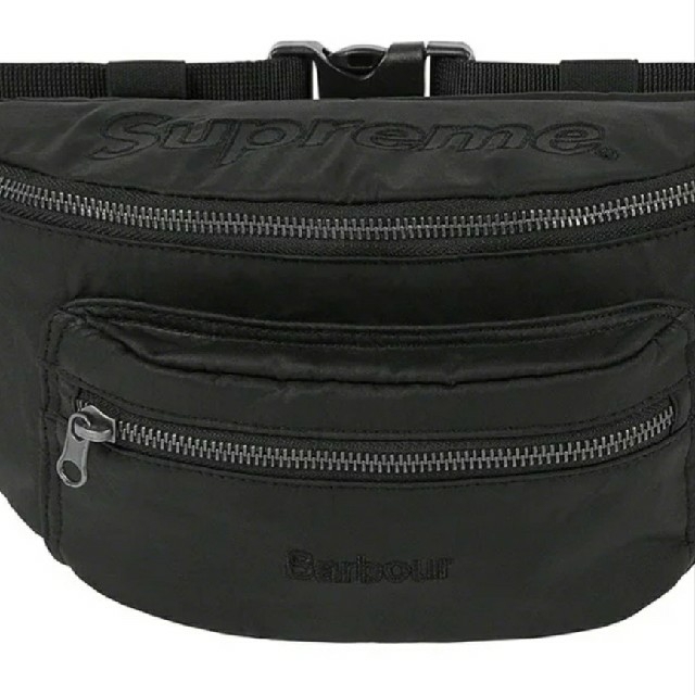 Supreme/Barbour Waxed Cotton Waist Bag 黒 - www.sorbillomenu.com