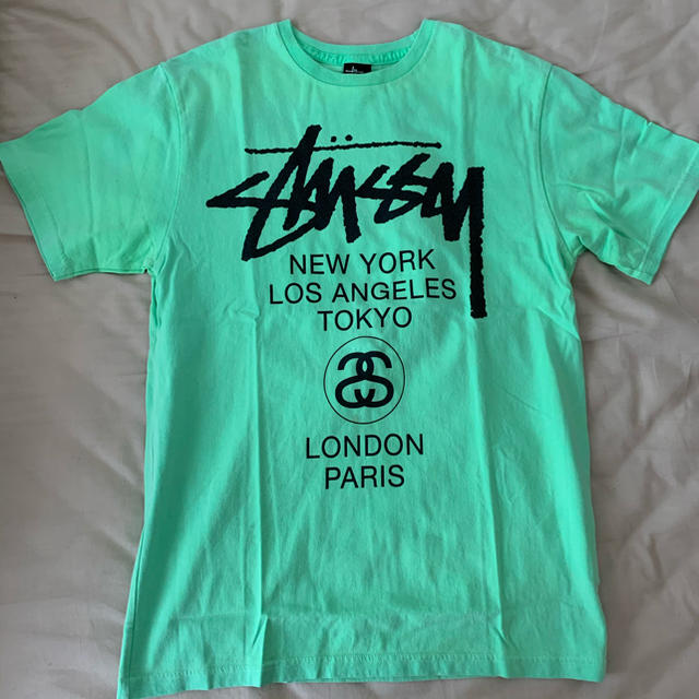 STUSSY(ステューシー)のstussy ネオンロゴT メンズのトップス(Tシャツ/カットソー(半袖/袖なし))の商品写真