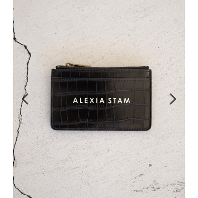 ALEXIA STAM(アリシアスタン)のLogo Card Case Black レディースのファッション小物(コインケース)の商品写真