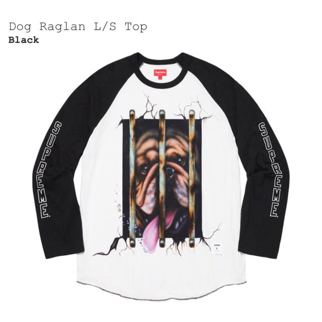 【黒L】Supreme Dog Raglan L/S Top