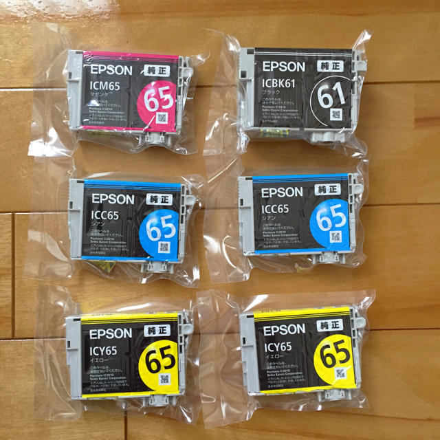 EPSON IC4CL6165 エプソン純正インク 61・65 4色＋2色の通販 by os shop｜ラクマ