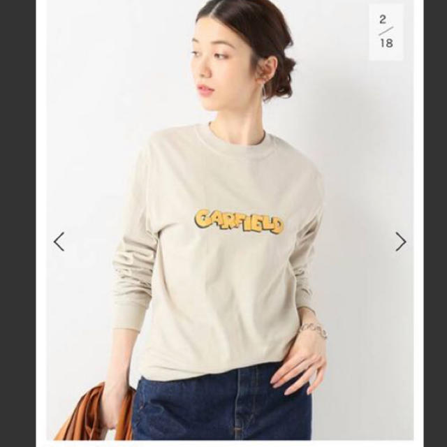 JOURNAL STANDARD(ジャーナルスタンダード)のGARFIELD ロングスリーブＴシャツ ベージュ  レディースのトップス(Tシャツ(長袖/七分))の商品写真