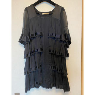 バレンシアガ(Balenciaga)のバレンシアガ  本物　ワンピース　黒　ドレス(ひざ丈ワンピース)