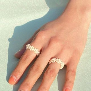 ザラ(ZARA)のハンドメイド　ビーズ　リング　指輪(リング)