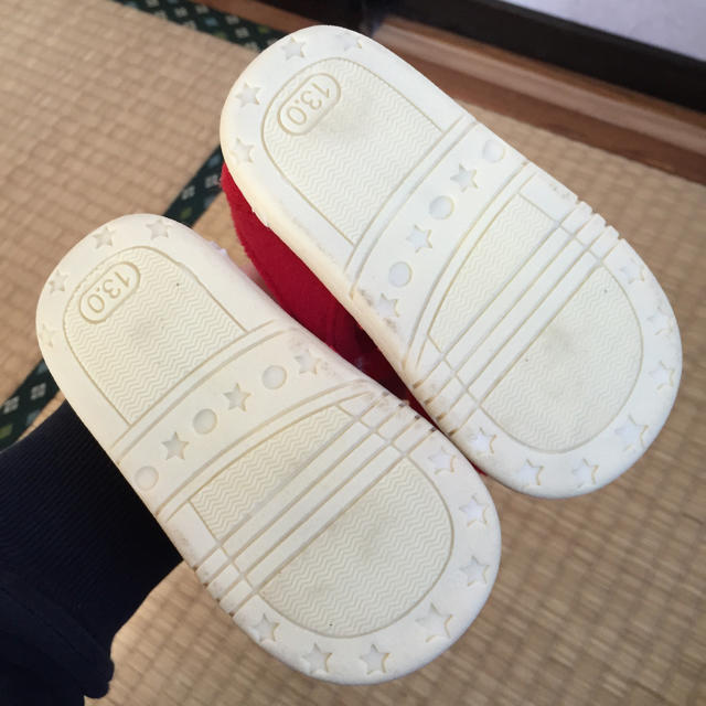 赤#リボン#サンダル#新品#13㎝ キッズ/ベビー/マタニティのベビー靴/シューズ(~14cm)(サンダル)の商品写真