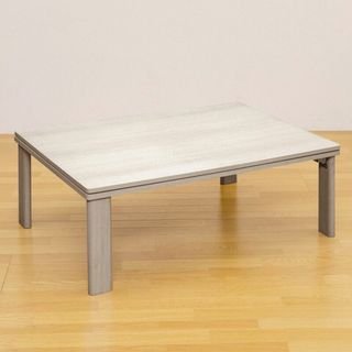 こたつ105×75cm 折れ脚 フラットヒーター 手元コントローラー 白　コタツ(こたつ)