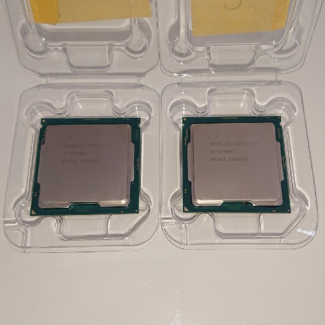 intel Core i7 9700k 傷・汚れ・変色等有品2個セット②-