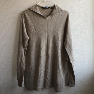 REPORT COLLECTION    リネン　ニットパーカー　L(ニット/セーター)