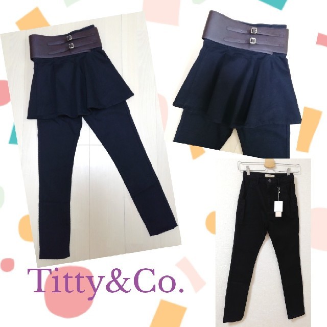 titty&co(ティティアンドコー)の☆専用です！☆titty&Co.☆ ぺプラムスキニーパンツ レディース Sサイ レディースのパンツ(デニム/ジーンズ)の商品写真