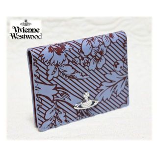 ヴィヴィアンウエストウッド(Vivienne Westwood)の新品★【Vivienne ヴィヴィアン】本革 花柄2面パスケース 定期入れ(名刺入れ/定期入れ)