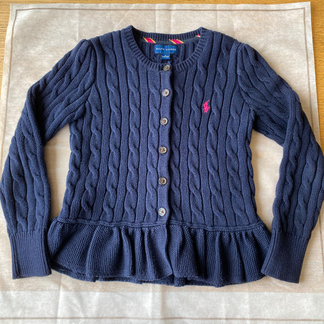 Ralph Lauren(ラルフローレン)の⭐︎専用です⭐︎  ラルフローレン　ペプラムカーディガン　120 キッズ/ベビー/マタニティのキッズ服女の子用(90cm~)(カーディガン)の商品写真