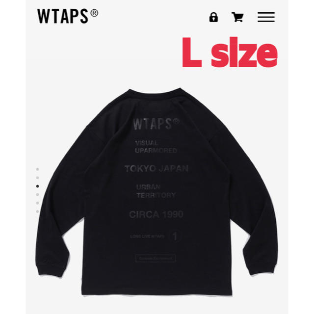 W)taps(ダブルタップス)のWTAPS CIRCA BLACK Lサイズ メンズのトップス(Tシャツ/カットソー(七分/長袖))の商品写真