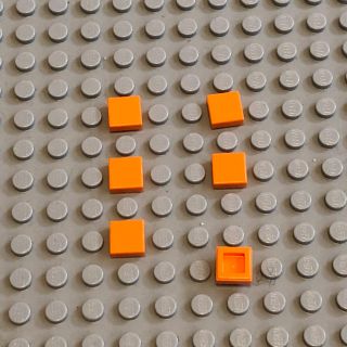 レゴ(Lego)のLEGO レゴ 正規品 オレンジ  パーツ 計6個 【11番】(積み木/ブロック)