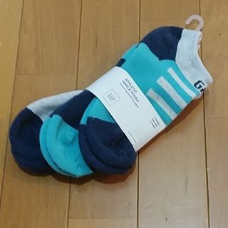 ギャップ(GAP)の【新品/タグ付/3P】半額以下！「GAP」ロゴ入りアンクルソックス★WOMENS(ソックス)