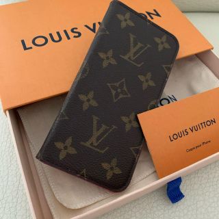 ルイヴィトン(LOUIS VUITTON)のルイヴィトン　iPhone ケース　フォリオ　ピンク　iPhoneX(iPhoneケース)