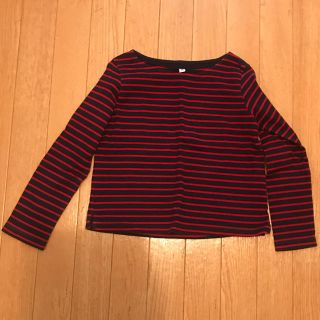 ユニクロ(UNIQLO)のユニクロ　長袖Tシャツ　ボーダー　キッズ　 130(Tシャツ/カットソー)