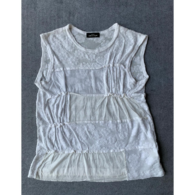 COMME des GARCONS - トリココムデギャルソン ノースリーブ Tシャツ 白