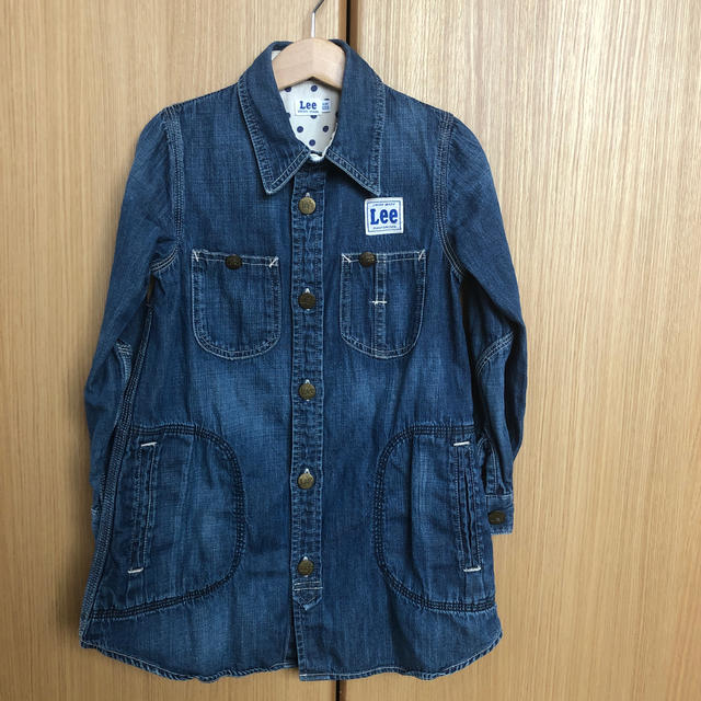 Lee(リー)のLEE デニム　ワンピース　カバーオール　120 キッズ/ベビー/マタニティのキッズ服女の子用(90cm~)(ワンピース)の商品写真