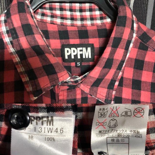 PPFM(ピーピーエフエム)のPPFM 半袖チェックシャツ Sサイズ メンズのトップス(シャツ)の商品写真