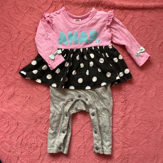 アナップキッズ(ANAP Kids)のANAP カバーオール　ベビー服(カバーオール)