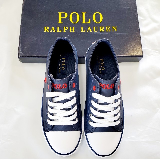 POLO RALPH LAUREN(ポロラルフローレン)の新品！ポロラルフローレンスニーカー　ネイビー　23cm レディースの靴/シューズ(スニーカー)の商品写真