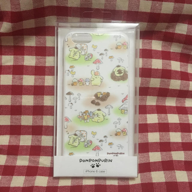 ポムポムプリン(ポムポムプリン)の中古 ポムポムプリン iPhoneケース きのこ スマホ/家電/カメラのスマホアクセサリー(iPhoneケース)の商品写真