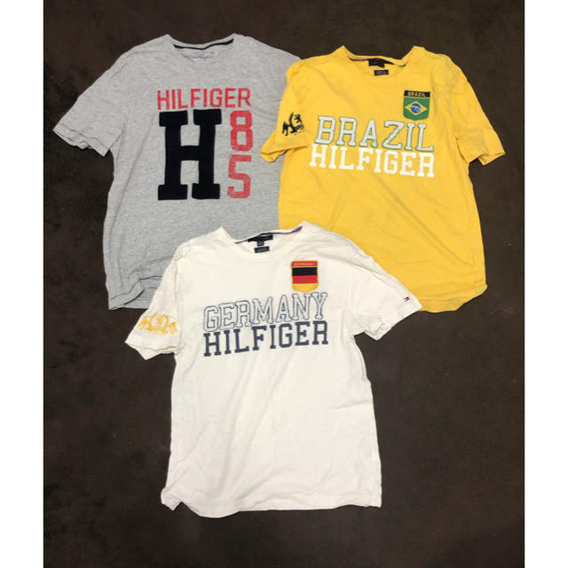 TOMMY HILFIGER(トミーヒルフィガー)のトミーフィルフィガー  Tシャツ　Ｌ/Ｇ　3枚 メンズのトップス(Tシャツ/カットソー(半袖/袖なし))の商品写真