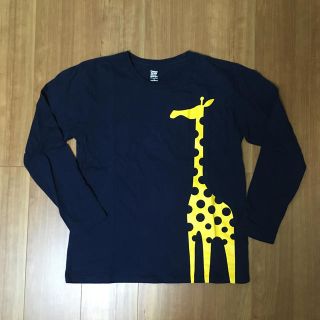 グラニフ(Design Tshirts Store graniph)のグラニフ　動物（麒麟きりん）プリント　ロンT(Tシャツ/カットソー(七分/長袖))