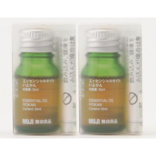 ムジルシリョウヒン(MUJI (無印良品))の無印良品muji エッセンシャルオイル・いよかん 10ml ×2本 みかんアロマ(アロマオイル)