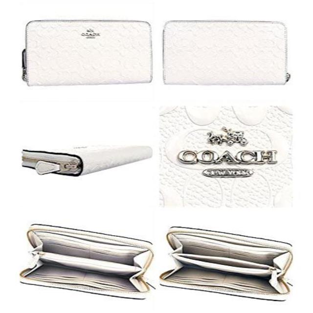 COACH(コーチ)のF54805　シグネチャー エンボスド　ジップアラウンドウォレット レディースのファッション小物(財布)の商品写真