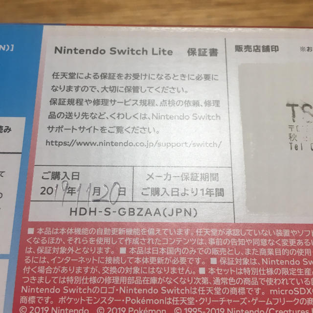 任天堂Switch lite ザシアン ザマゼンタ  ポケモン