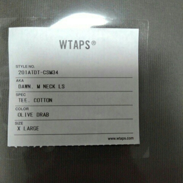 W)taps(ダブルタップス)の【新品】Wtaps 20SS Dawn Mock Neck OD XLサイズ メンズのトップス(Tシャツ/カットソー(七分/長袖))の商品写真