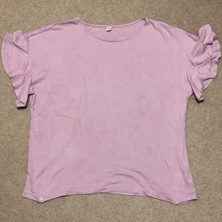 ユニクロ(UNIQLO)のユニクロ フリルスリーブT(半袖)(Tシャツ(半袖/袖なし))