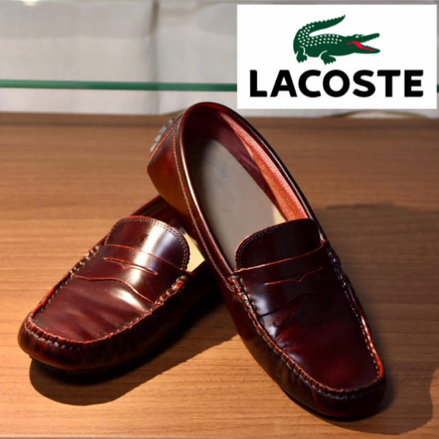 LACOSTE(ラコステ)のLacoste ラコステ ローファー ドライビングシューズ ワインレッド メンズの靴/シューズ(ドレス/ビジネス)の商品写真