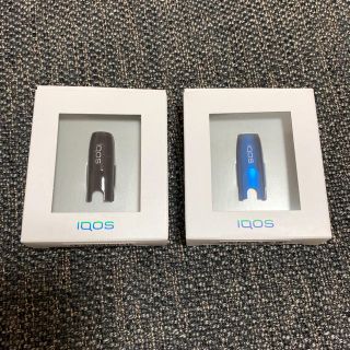 アイコス(IQOS)のiQOS アイコス キャップ 黒＆青セット　ブラック＆ブルー(タバコグッズ)