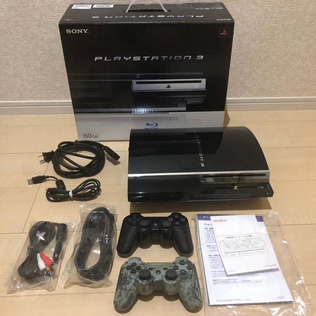 PS3 本体 60GB CECHA00（箱有,正常作動,コントローラー×2付）